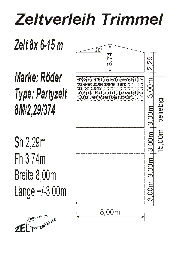 Festzelt 8x15