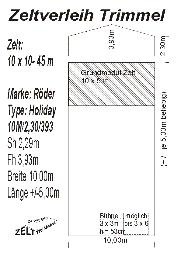 Plan Zelt 10m