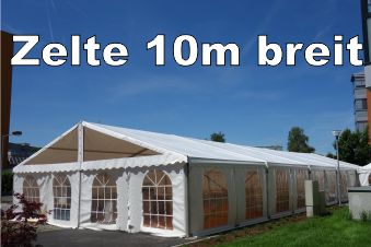 Partyzelt Breite 10m